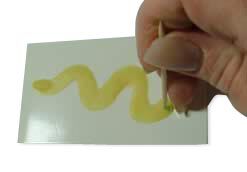 Placing beads on waxed paper